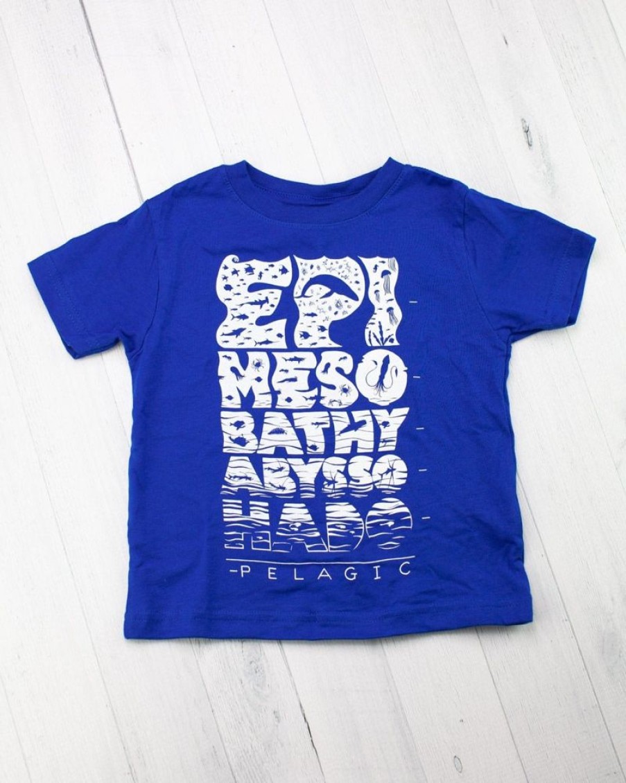 Apparel Cognitive Surplus | Toddler Marine Biology T Shirt | Ocean Levels Blue