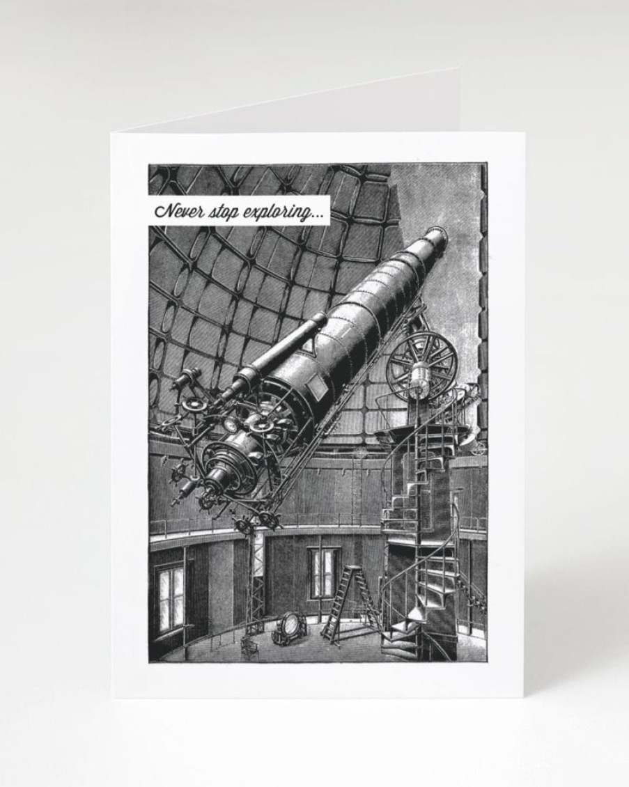 Stationery Cognitive Surplus | Never Stop Exploring Card - Astronomy Greeting Card | Cognitive Surplus