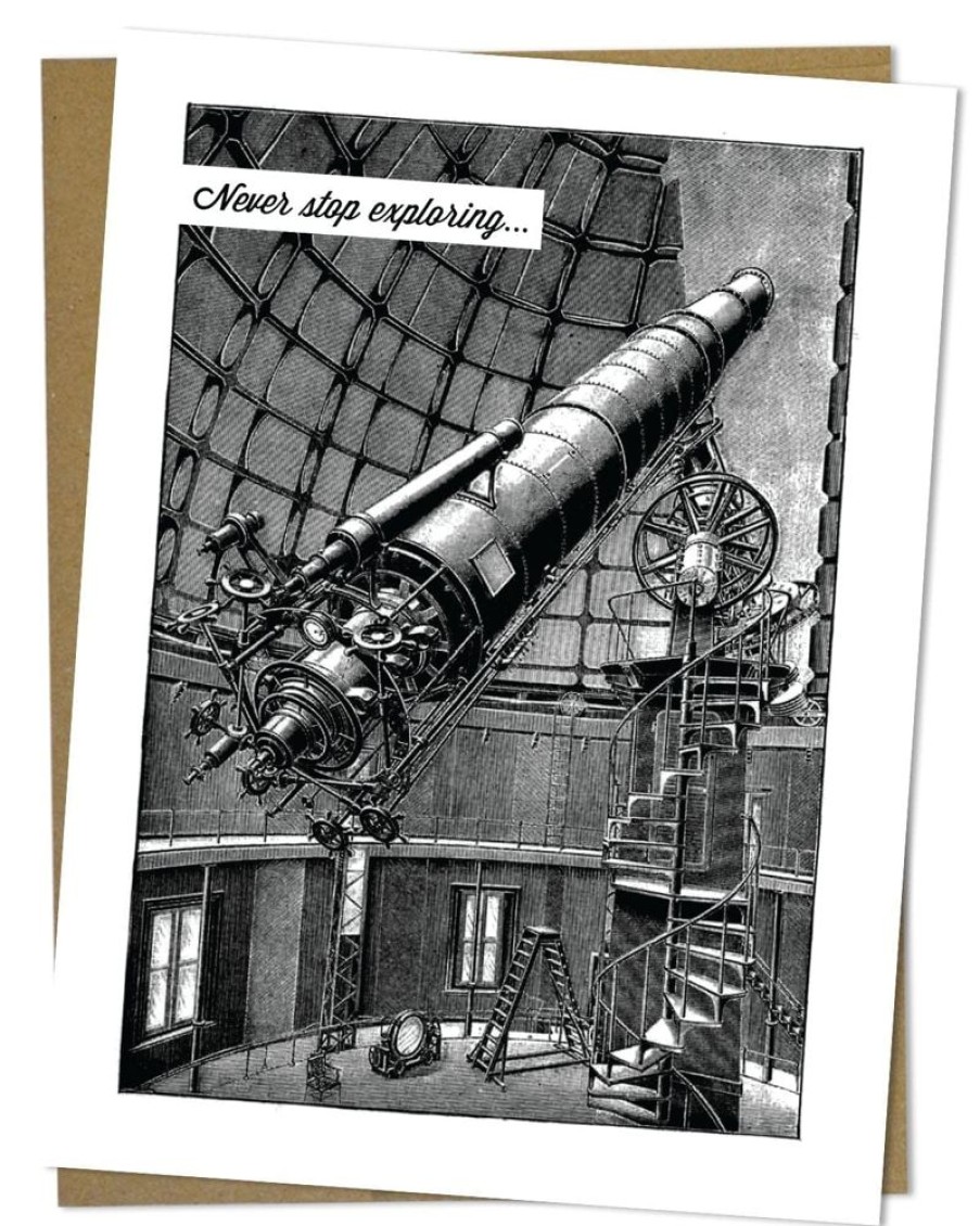 Stationery Cognitive Surplus | Never Stop Exploring Card - Astronomy Greeting Card | Cognitive Surplus