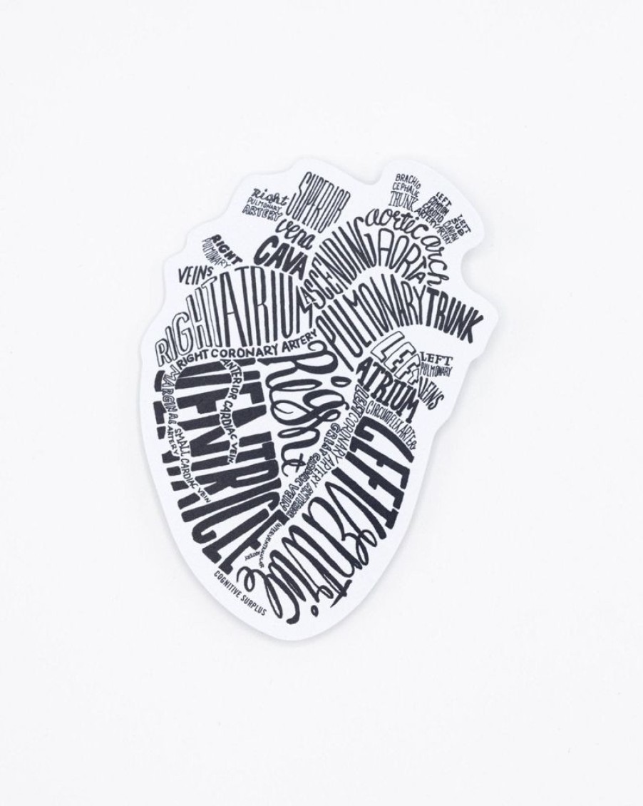 Stationery Cognitive Surplus | Typographic Heart Sticker