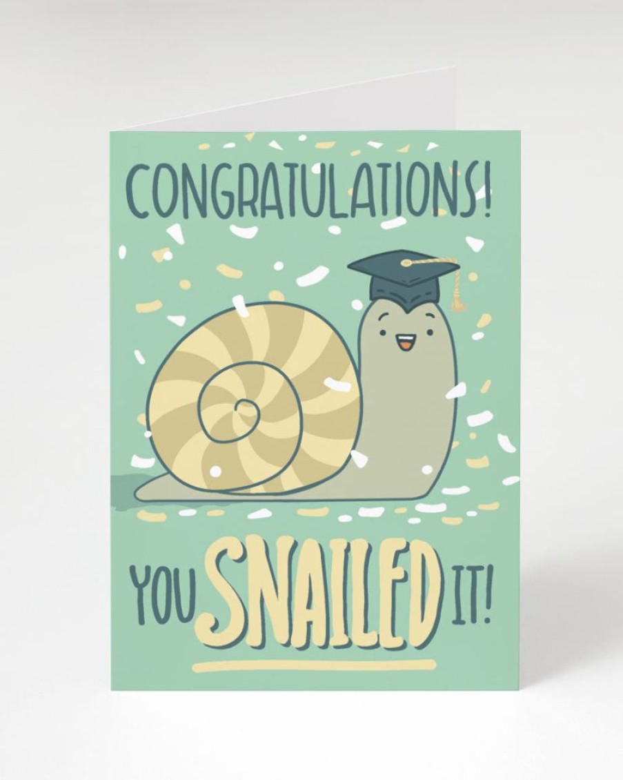 Stationery Cognitive Surplus | Congratulations Snail Graduation Card - Slow Graduation | Cognitive Surplus