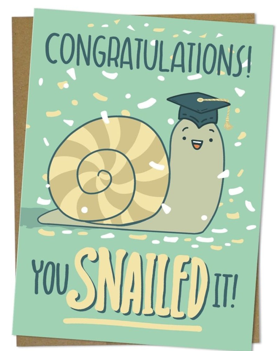 Stationery Cognitive Surplus | Congratulations Snail Graduation Card - Slow Graduation | Cognitive Surplus