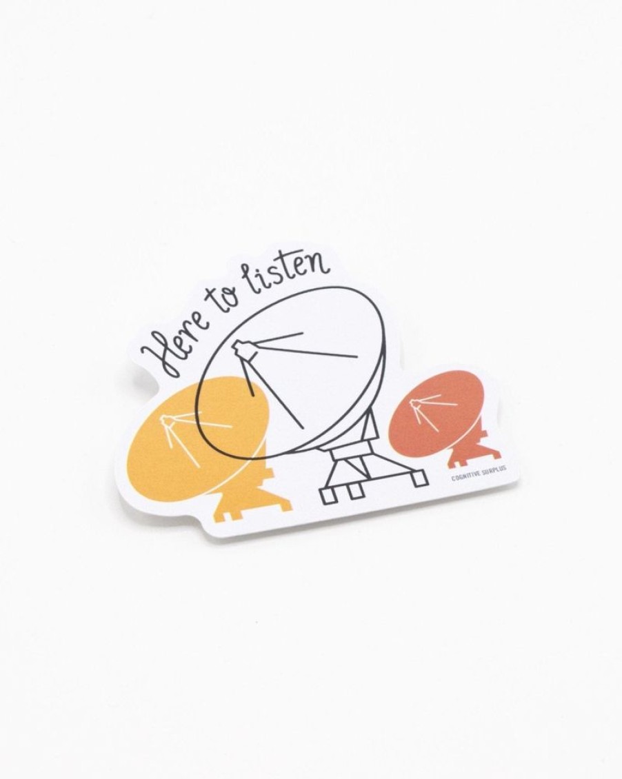 Stationery Cognitive Surplus | Here To Listen: Vla Sticker