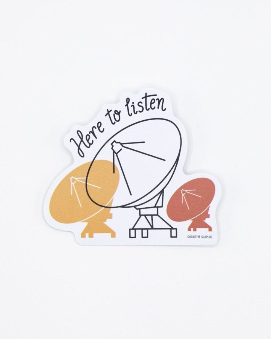 Stationery Cognitive Surplus | Here To Listen: Vla Sticker