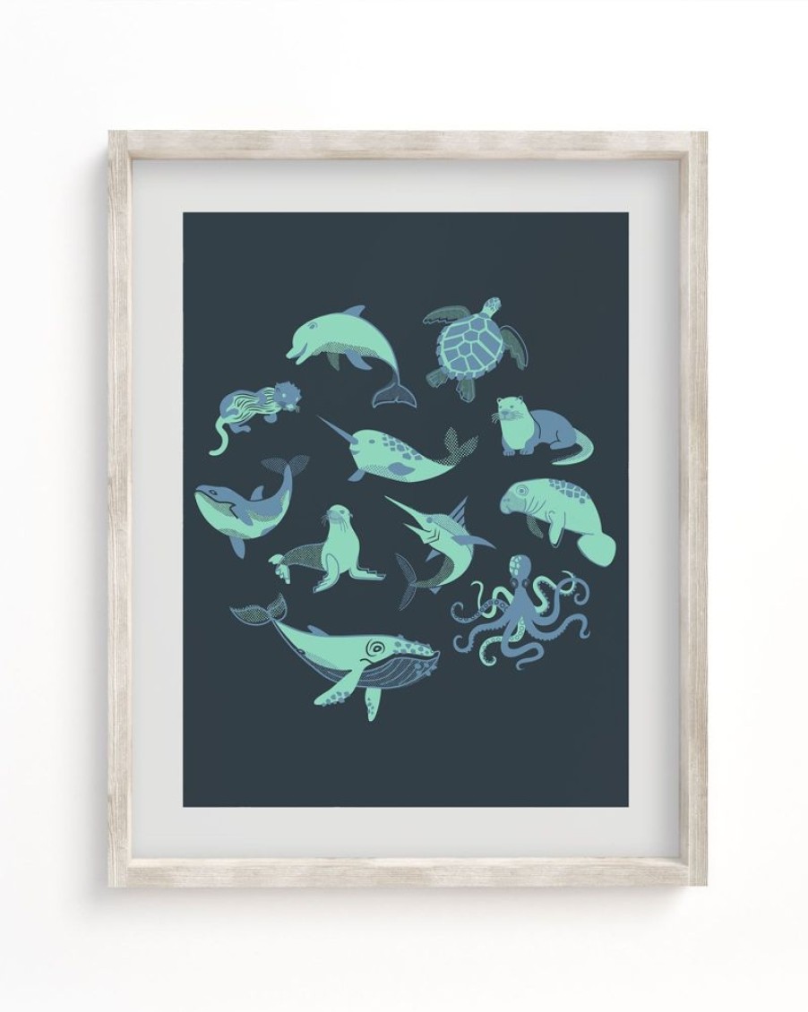 Wall Art Cognitive Surplus | Retro Marine Life Museum Print