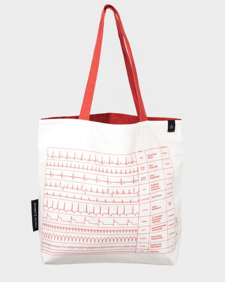 Bags Cognitive Surplus | Heartbeat Tote Bag | Reversible Tote