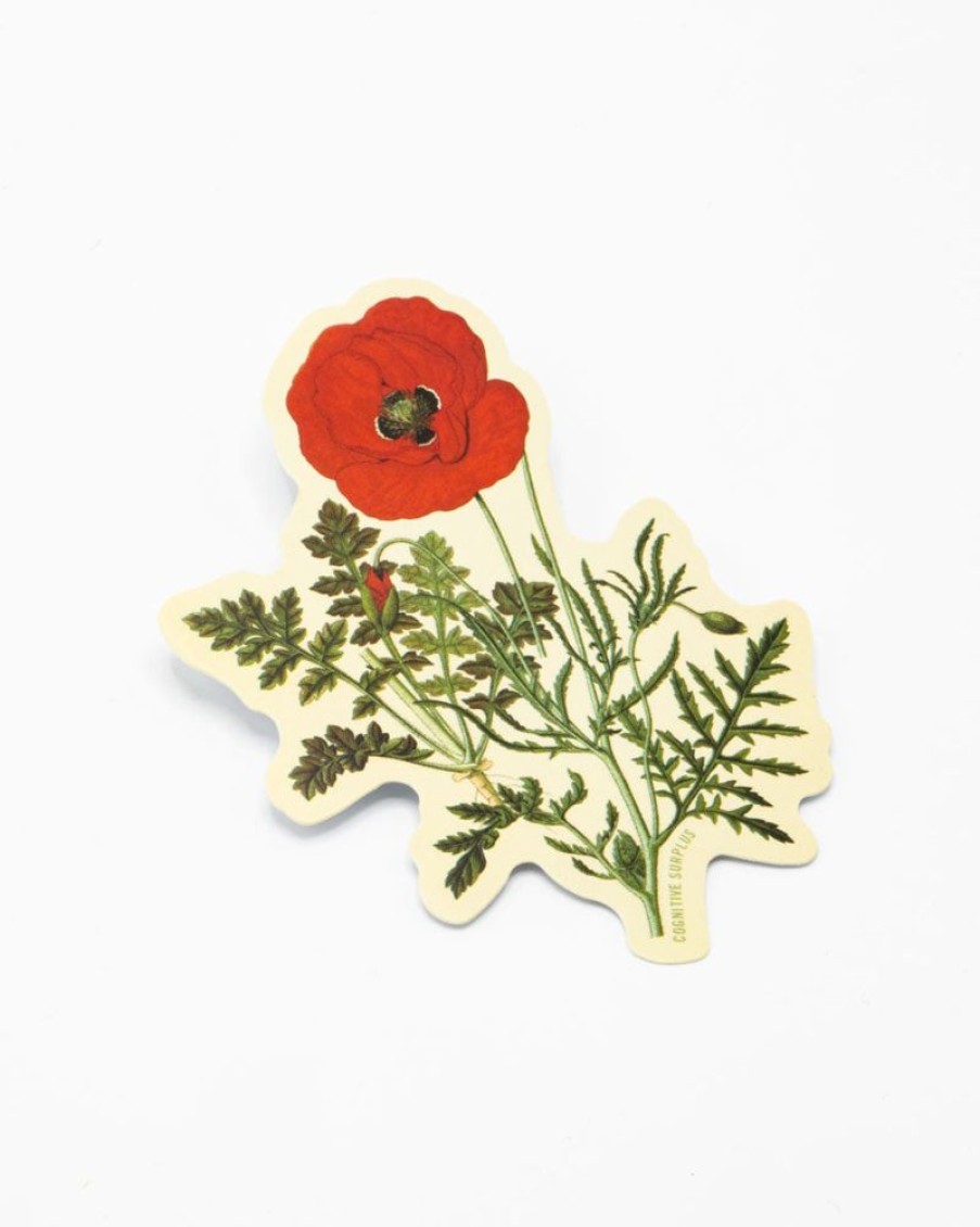 Stationery Cognitive Surplus | Poppy Flower Sticker