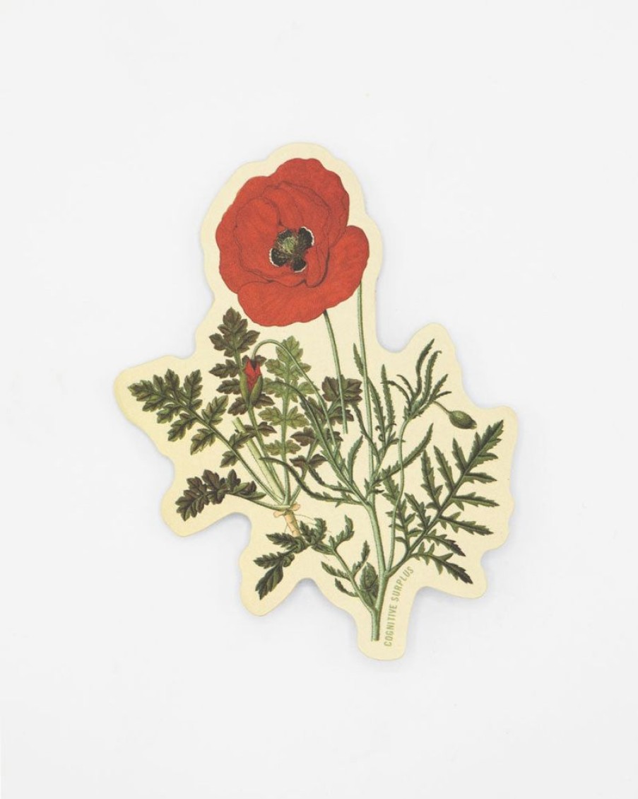 Stationery Cognitive Surplus | Poppy Flower Sticker