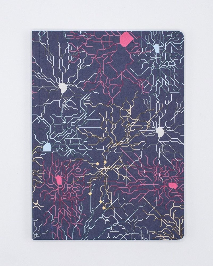 Notebooks Cognitive Surplus | Neural Circuit Softcover Notebook | Dot Grid Journal