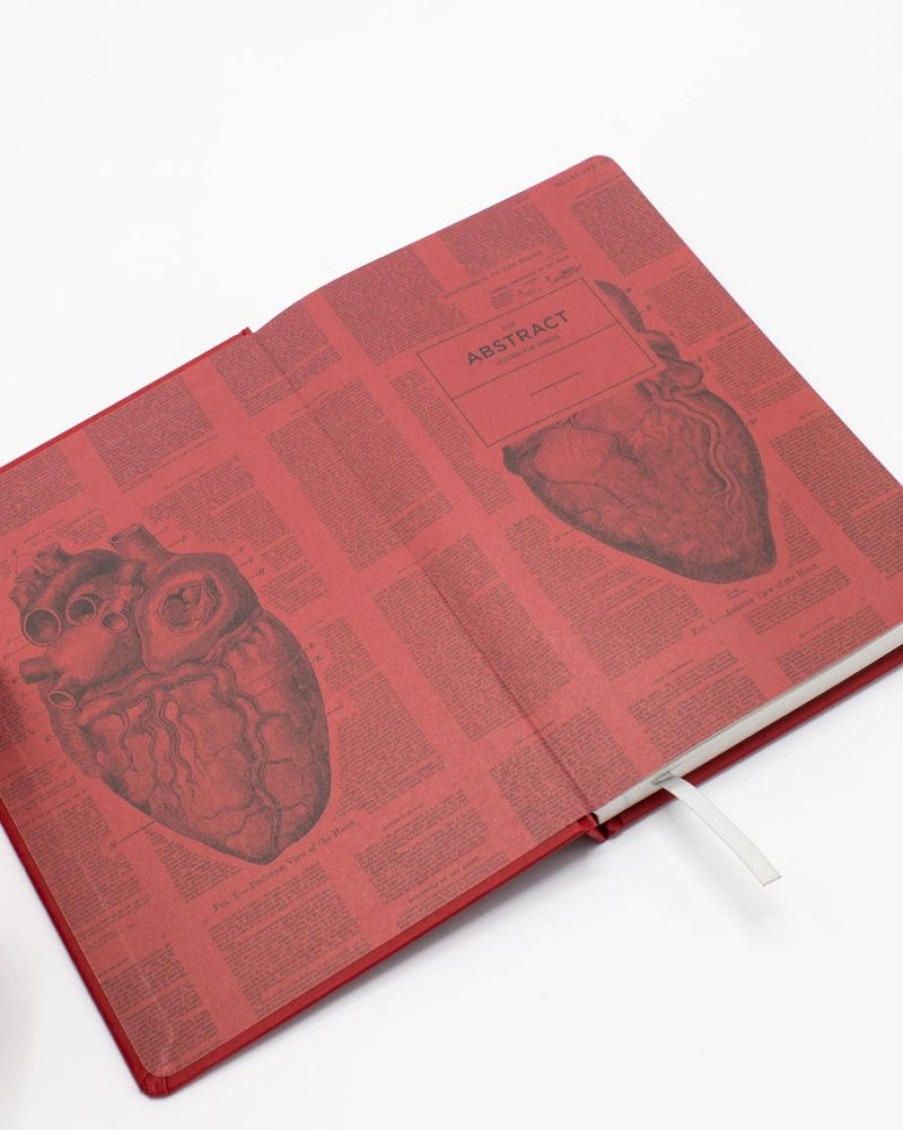 Notebooks Cognitive Surplus | Heart A5 Hardcover Notebook - Dotted Lines | Cognitive Surplus Crimson