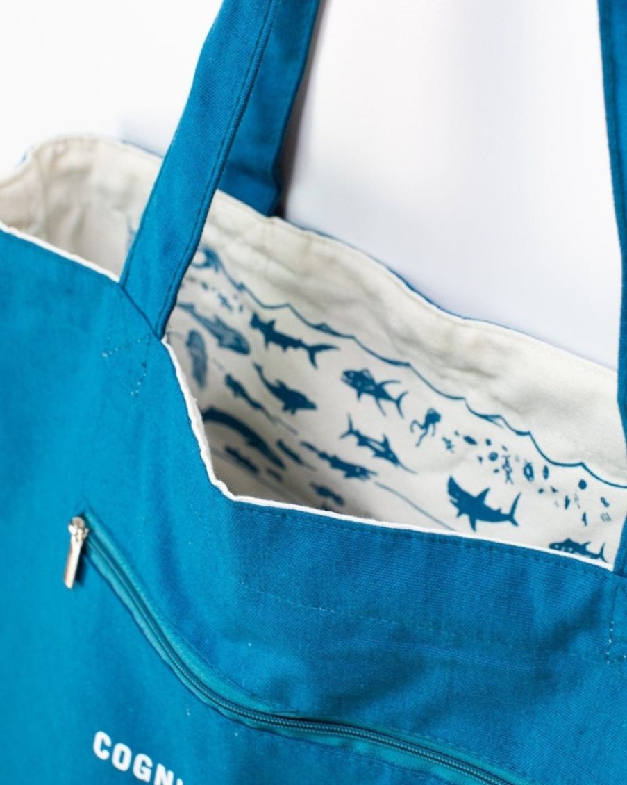 Bags Cognitive Surplus | Beneath The Waves | Reversible Canvas Tote Bag