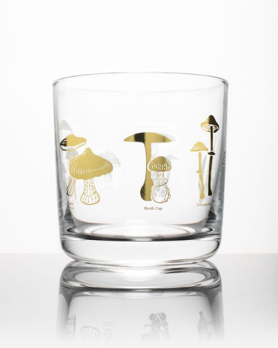 Kitchen + Bar Cognitive Surplus | Poisonous Mushrooms Whiskey Glass - Scotch Glass | Cognitive Surplus