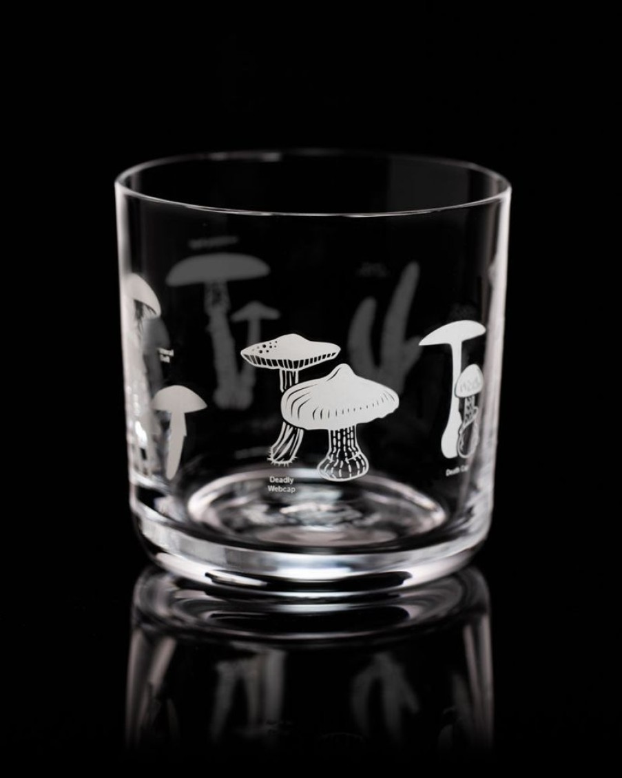 Kitchen + Bar Cognitive Surplus | Poisonous Mushrooms Whiskey Glass - Scotch Glass | Cognitive Surplus