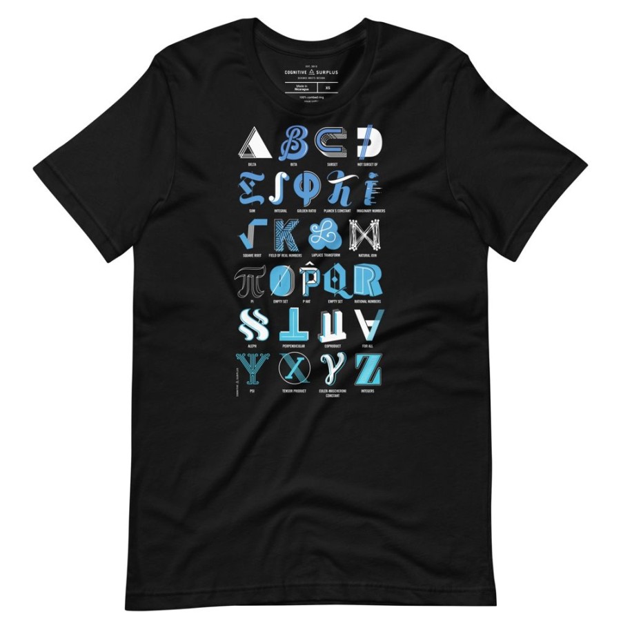 Apparel Cognitive Surplus | Mathematical Alphabet Graphic Tee