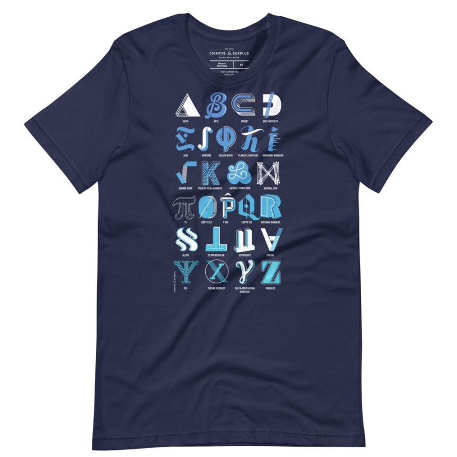 Apparel Cognitive Surplus | Mathematical Alphabet Graphic Tee