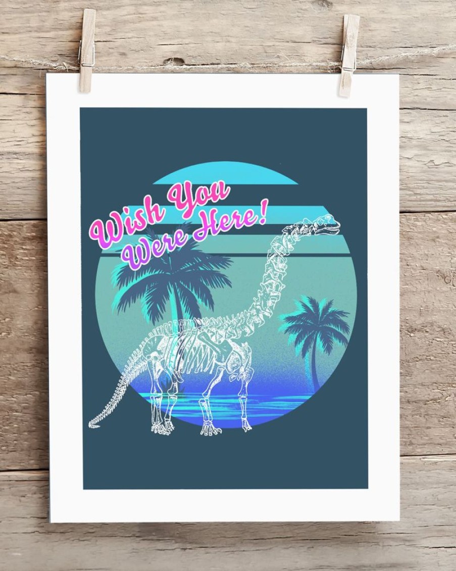 Wall Art Cognitive Surplus | Dino: Wish You Were Here! Museum Print