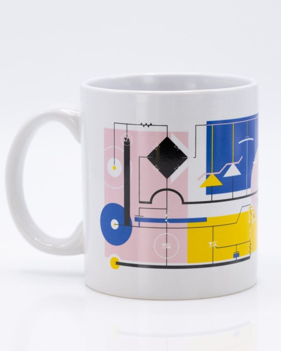 Kitchen + Bar Cognitive Surplus | Modern Art Circuit Mug 20 Oz | Physics Gift