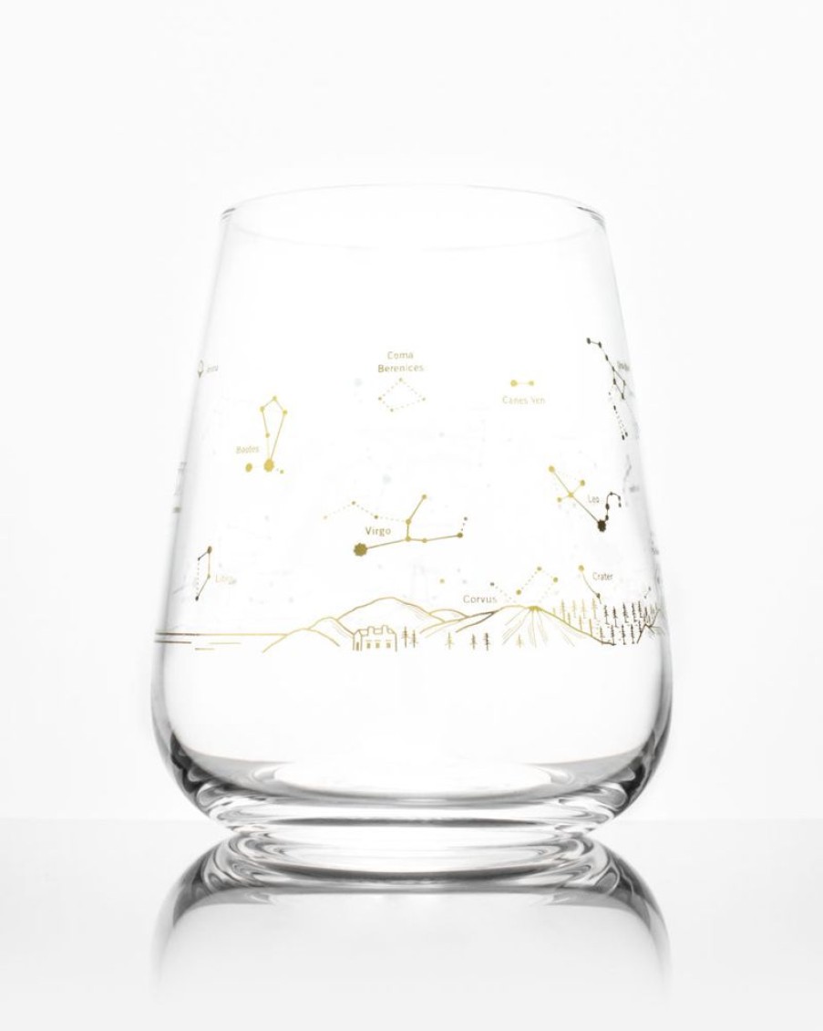 Kitchen + Bar Cognitive Surplus | Night Sky Wine Glass - Star Chart | Cognitive Surplus