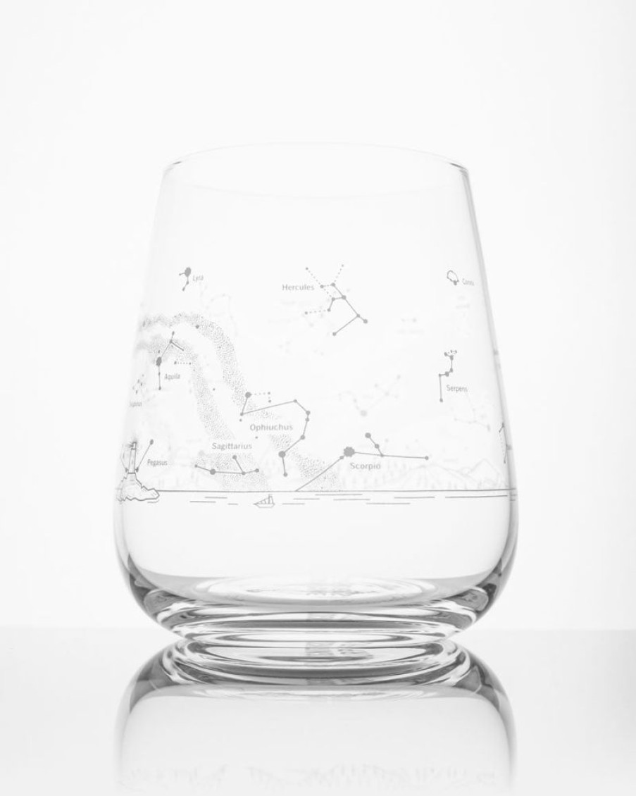 Kitchen + Bar Cognitive Surplus | Night Sky Wine Glass - Star Chart | Cognitive Surplus