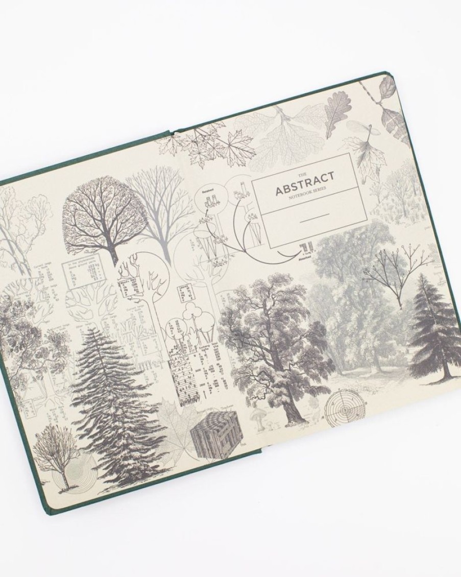 Notebooks Cognitive Surplus | Botany A5 Hardcover Notebook - Dendrology - Dotted Lines | Cognitive Surplus Forest Green