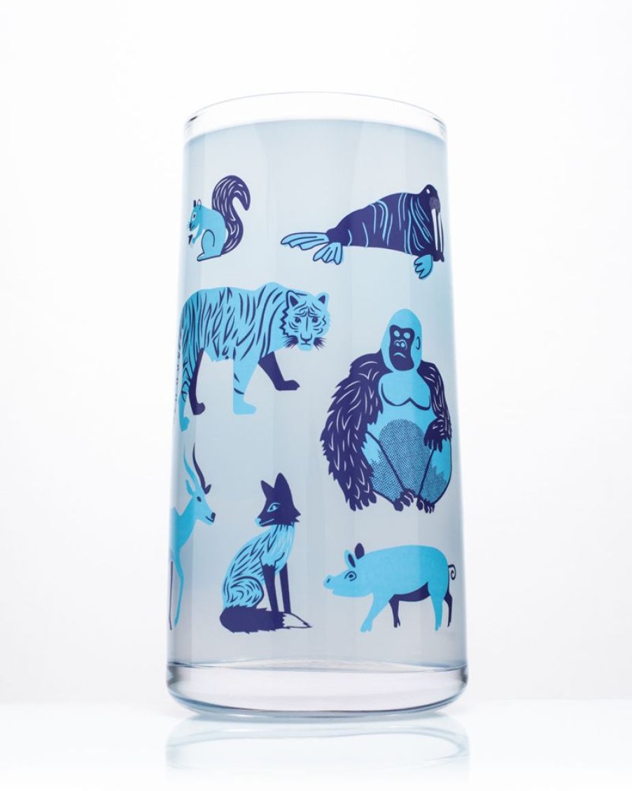 Kitchen + Bar Cognitive Surplus | Retro Mammals Drinking Glass - Tumbler Glass | Cognitive Surplus