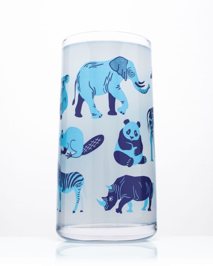 Kitchen + Bar Cognitive Surplus | Retro Mammals Drinking Glass - Tumbler Glass | Cognitive Surplus