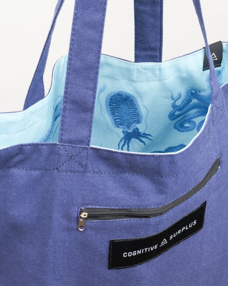 Bags Cognitive Surplus | Octopus + Squid Tote Bag | Reversible Kraken Tote