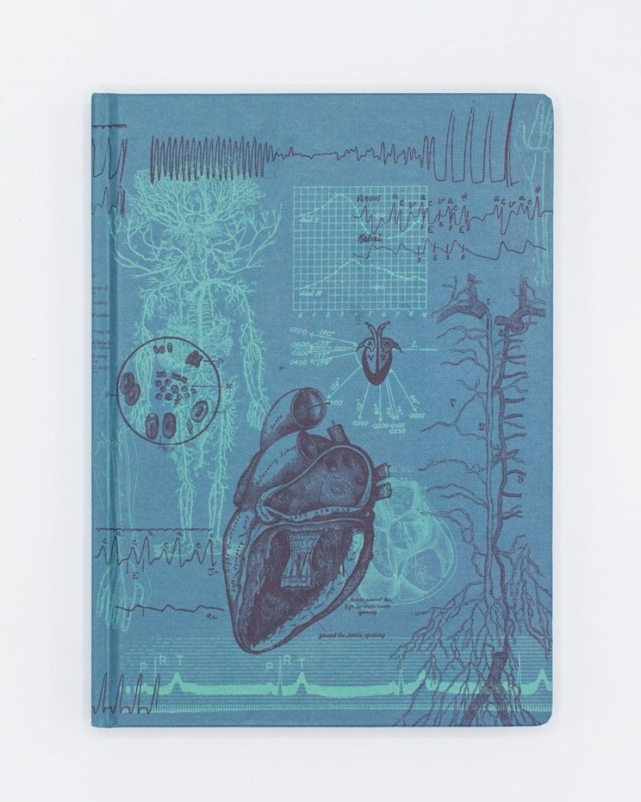 Notebooks Cognitive Surplus | Cardiology Hardcover Notebook | Anatomical Heart Notebook