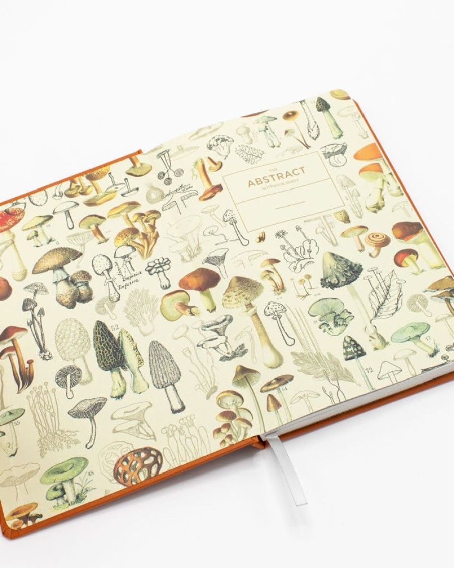 Notebooks Cognitive Surplus | Mushrooms A5 Hardcover Notebook - Dotted Lines | Cognitive Surplus Terracotta Orange