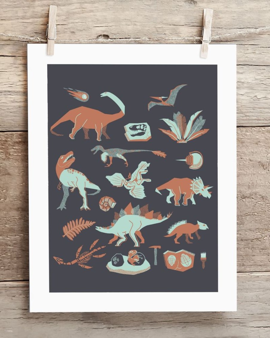 Wall Art Cognitive Surplus | Retro Dinosaurs Museum Print