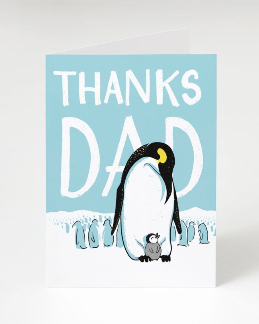 Stationery Cognitive Surplus | Thanks Dad Emperor Penguin Card - Father'S Day Card | Cognitive Surplus