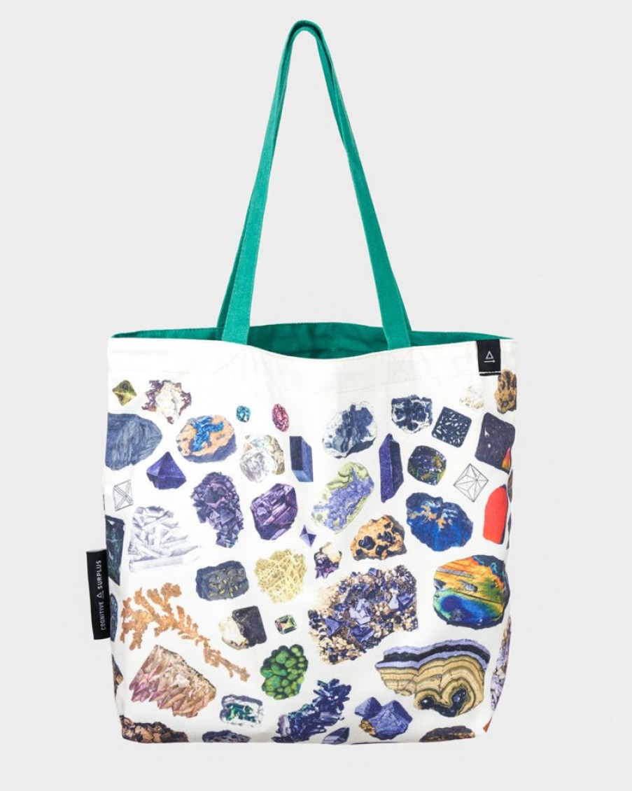 Bags Cognitive Surplus | Gems & Minerals Tote Bag | Reversible Geology Tote