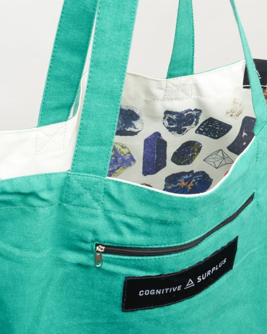 Bags Cognitive Surplus | Gems & Minerals Tote Bag | Reversible Geology Tote