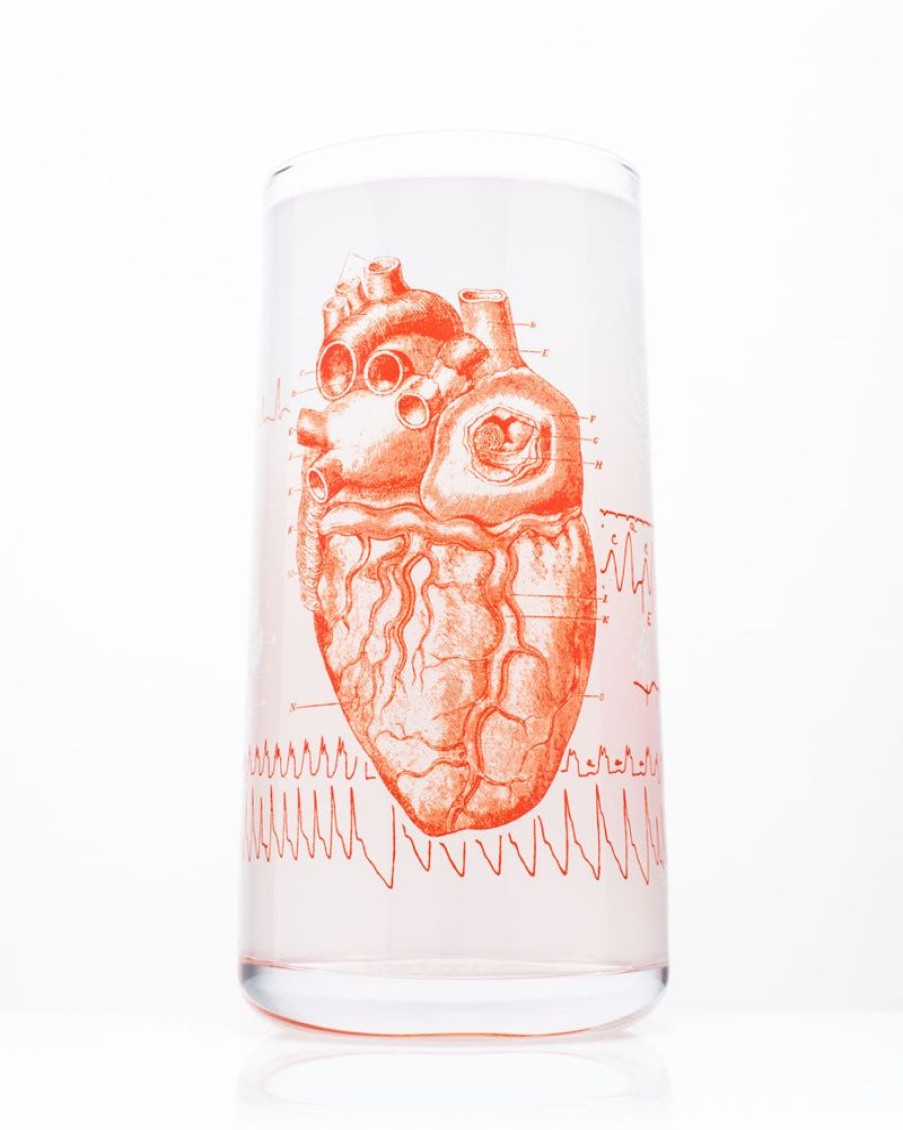 Kitchen + Bar Cognitive Surplus | Anatomical Heart Drinking Glass Tumbler Glass | Cognitive Surplus