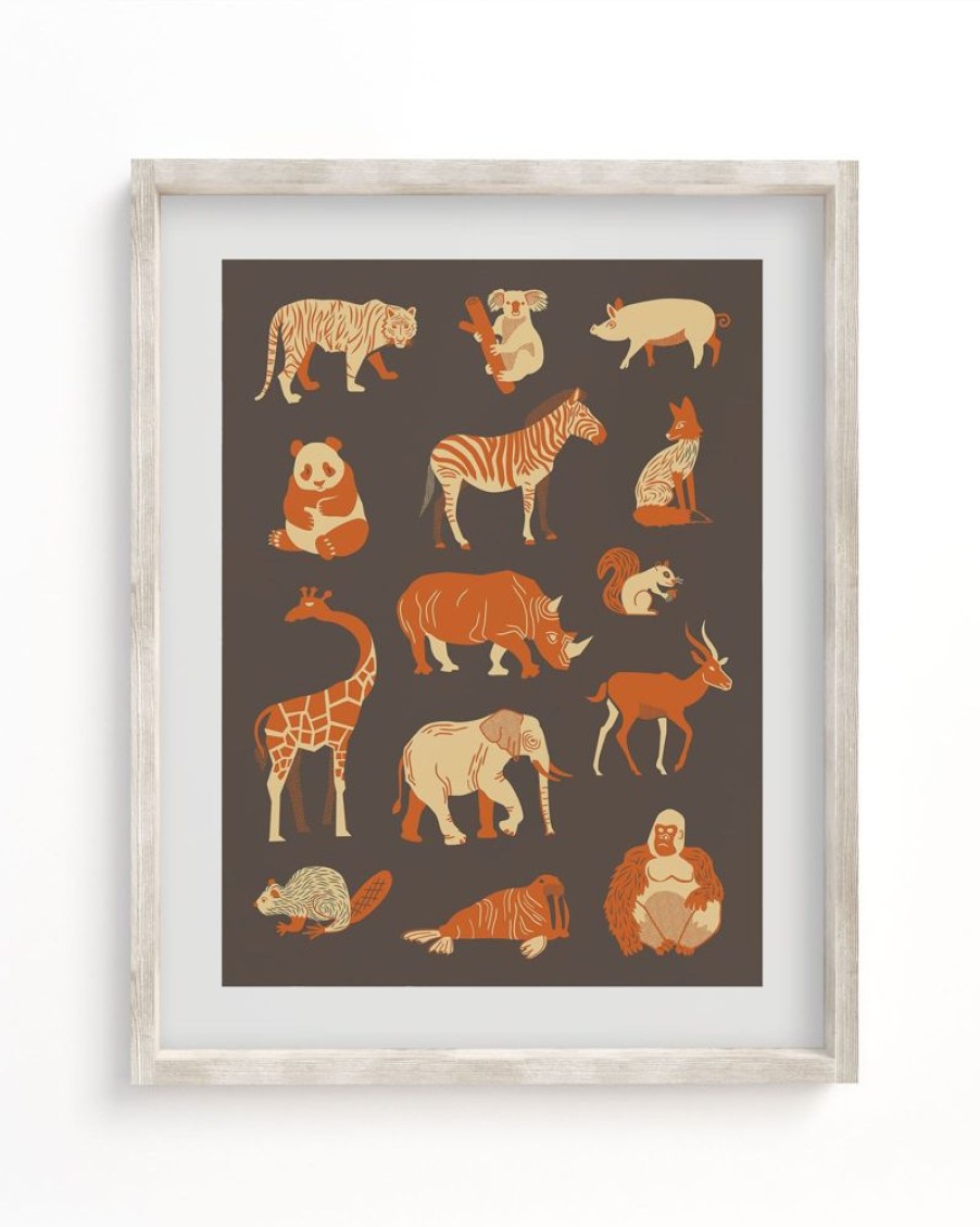 Wall Art Cognitive Surplus | Retro Mammals Museum Print