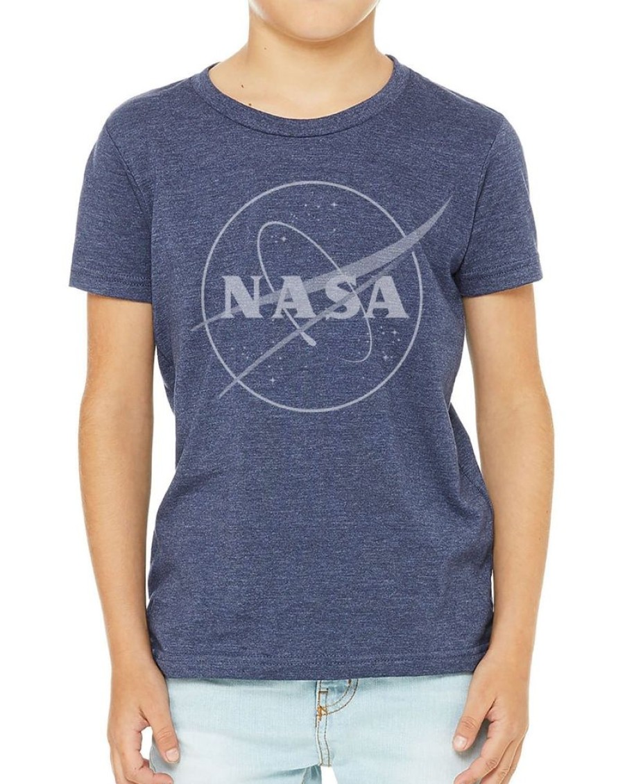 Apparel Cognitive Surplus | Nasa Youth T Shirt | Astronomy Gifts Heather Navy