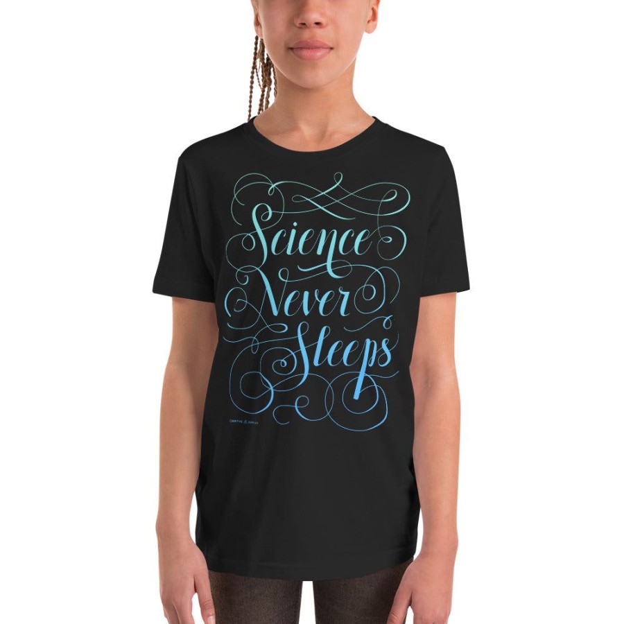 Apparel Cognitive Surplus | Science Never Sleeps Youth Graphic Tee