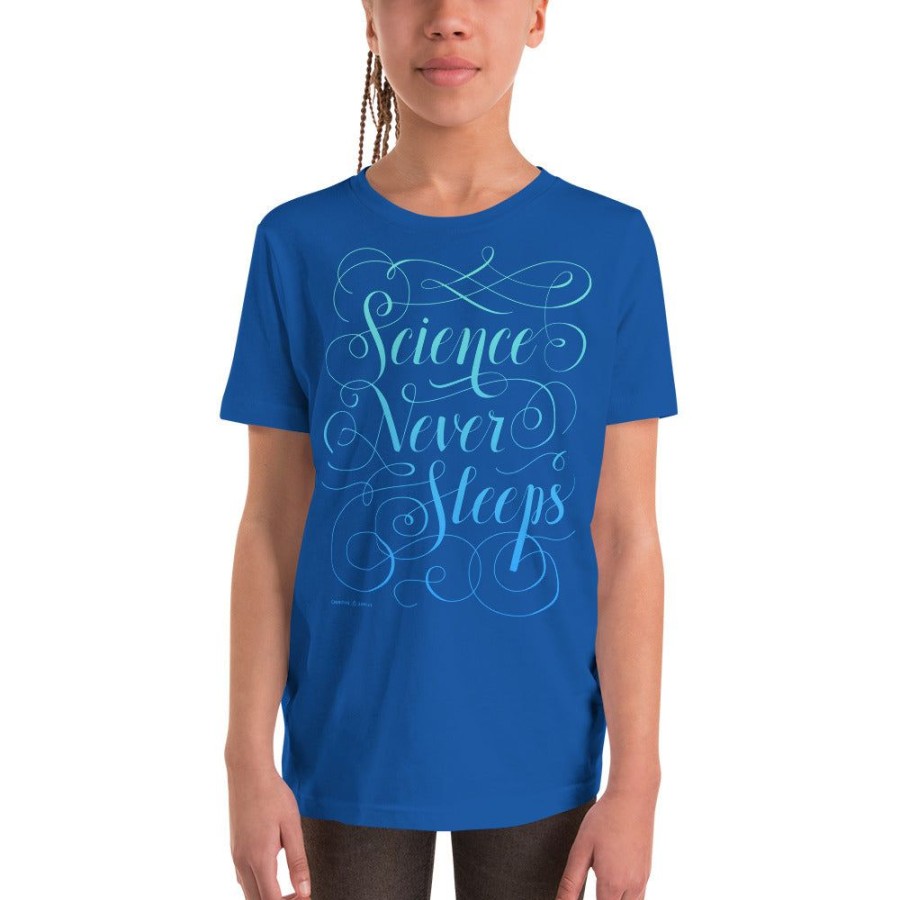 Apparel Cognitive Surplus | Science Never Sleeps Youth Graphic Tee