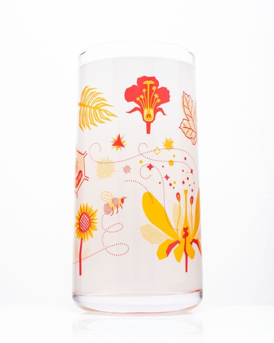 Kitchen + Bar Cognitive Surplus | Retro Botany Drinking Glass Tumbler Glass | Cognitive Surplus