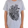 Apparel Cognitive Surplus | Anatomical Heart Youth T-Shirt Heather Gray