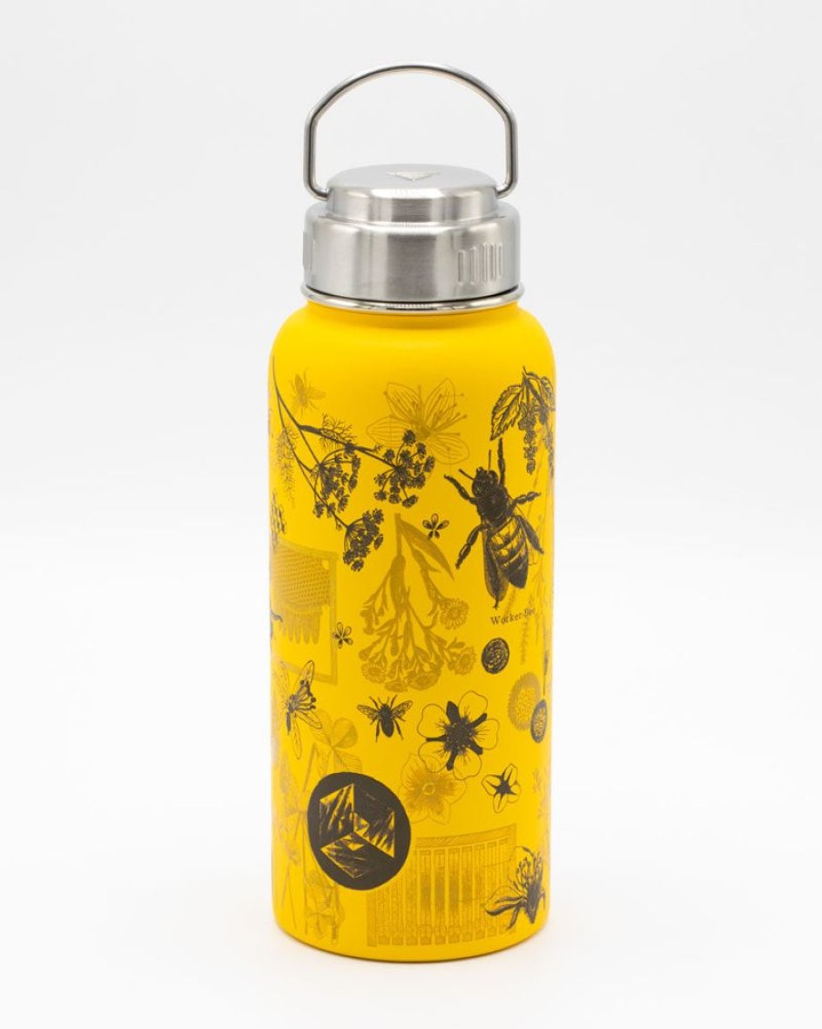 Kitchen + Bar Cognitive Surplus | Honey Bee 32 Oz Stainless Steel Bottle By Cognitive Surplus