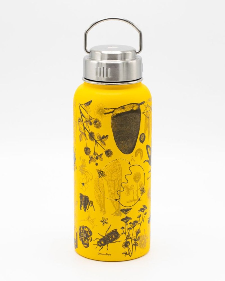 Kitchen + Bar Cognitive Surplus | Honey Bee 32 Oz Stainless Steel Bottle By Cognitive Surplus