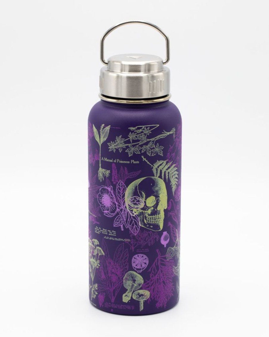 Kitchen + Bar Cognitive Surplus | Poisonous Plants 32 Oz Stainless Steel Bottle By Cognitive Surplus