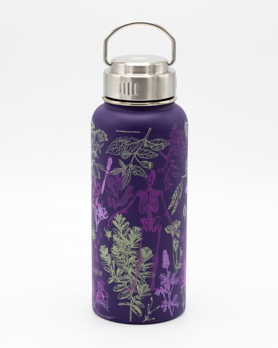 Kitchen + Bar Cognitive Surplus | Poisonous Plants 32 Oz Stainless Steel Bottle By Cognitive Surplus