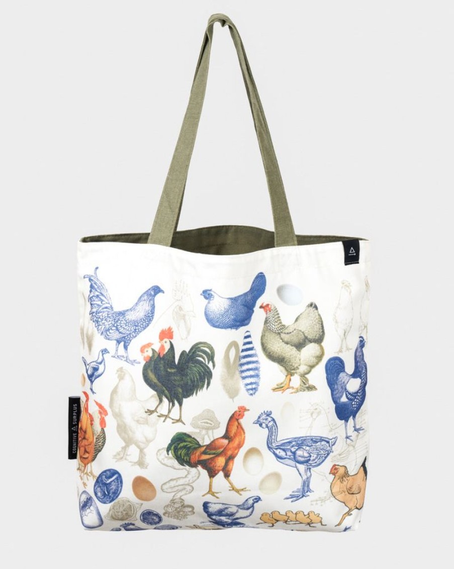 Bags Cognitive Surplus | Chickens & Eggs Tote Bag | Reversible Tote