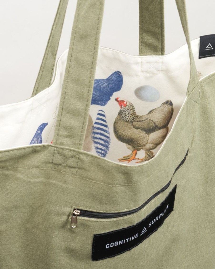 Bags Cognitive Surplus | Chickens & Eggs Tote Bag | Reversible Tote