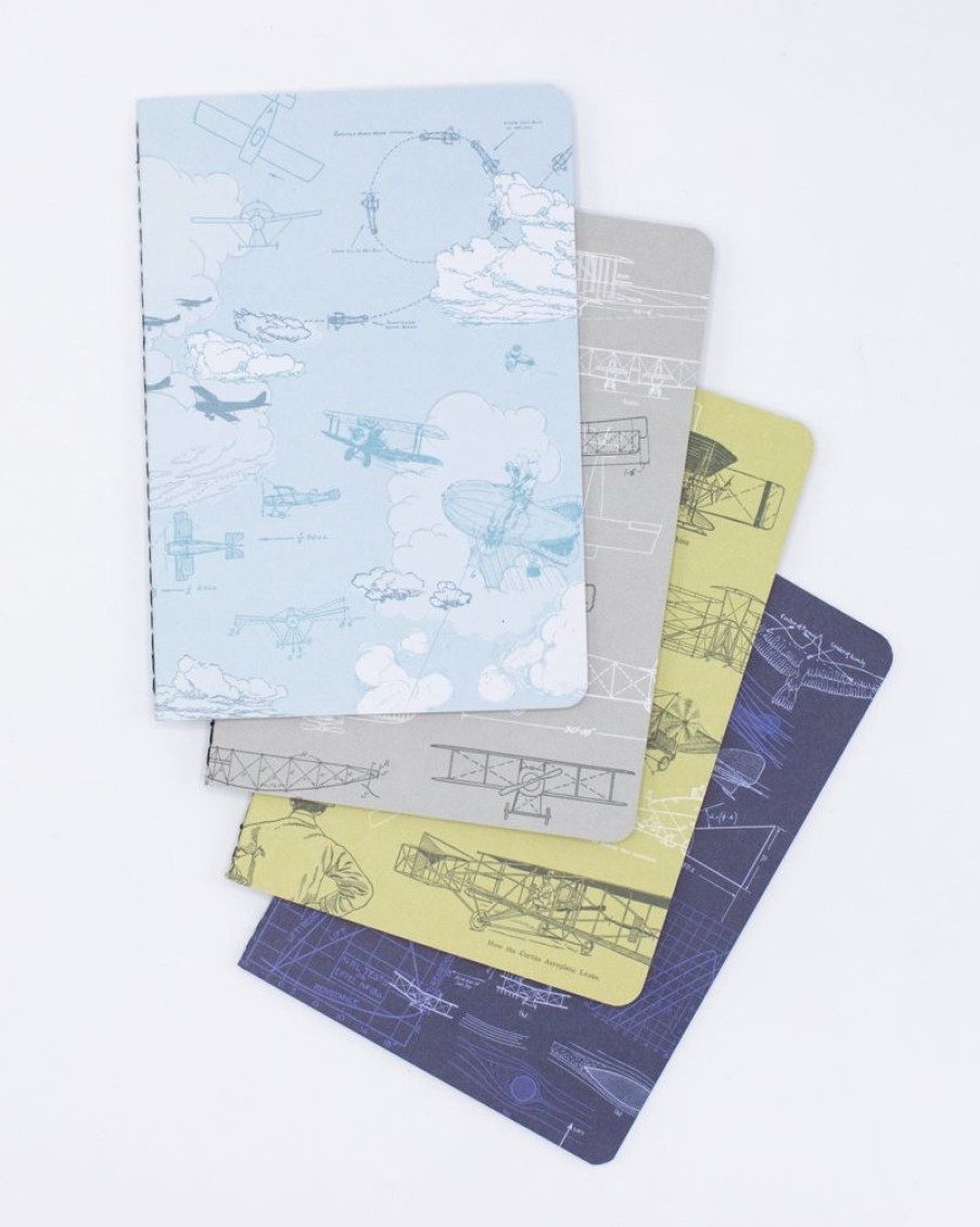 Notebooks Cognitive Surplus | Aviation Pocket Notebooks Set Of 4 | Pilot Gift