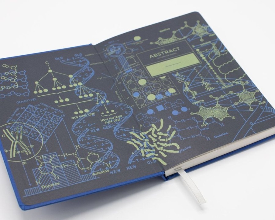 Notebooks Cognitive Surplus | Genetics & Dna A5 Hardcover Notebook - Dotted Lines Tech Blue