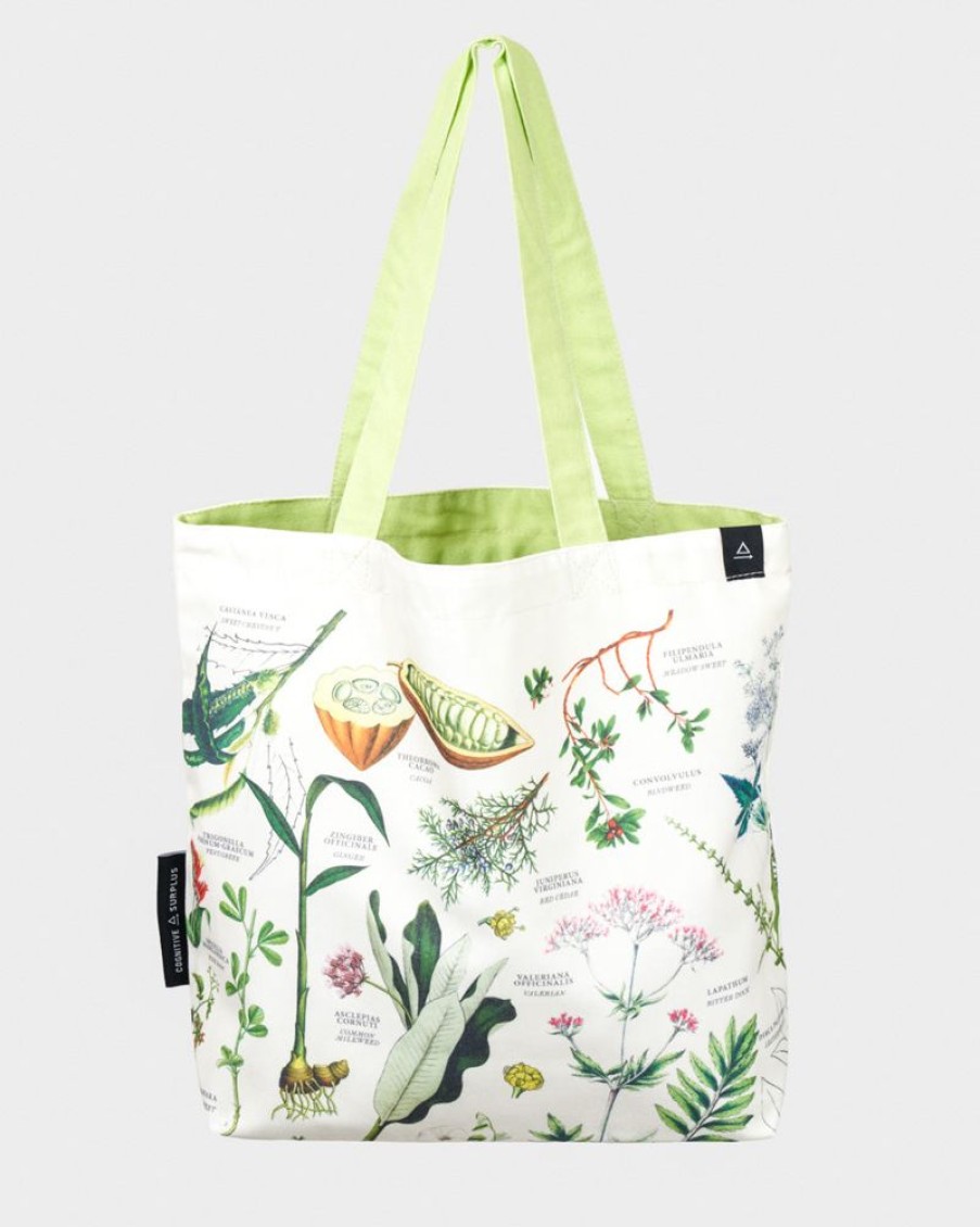 Bags Cognitive Surplus | Pharmacy Tote Bag | Reversible Medicinal Botany Tote