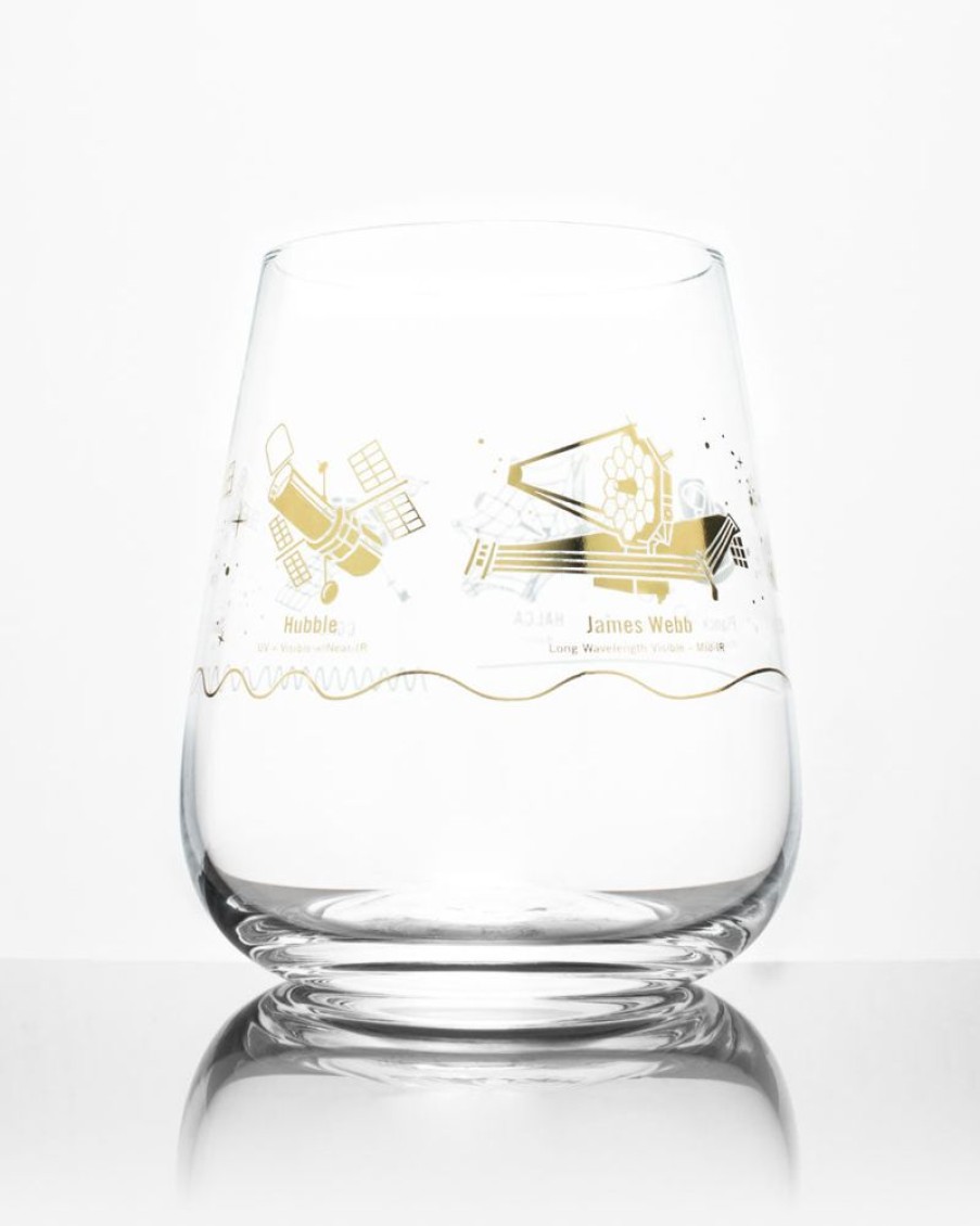 Kitchen + Bar Cognitive Surplus | Space Telescopes Wine Glass - Astronomy Gift | Cognitive Surplus